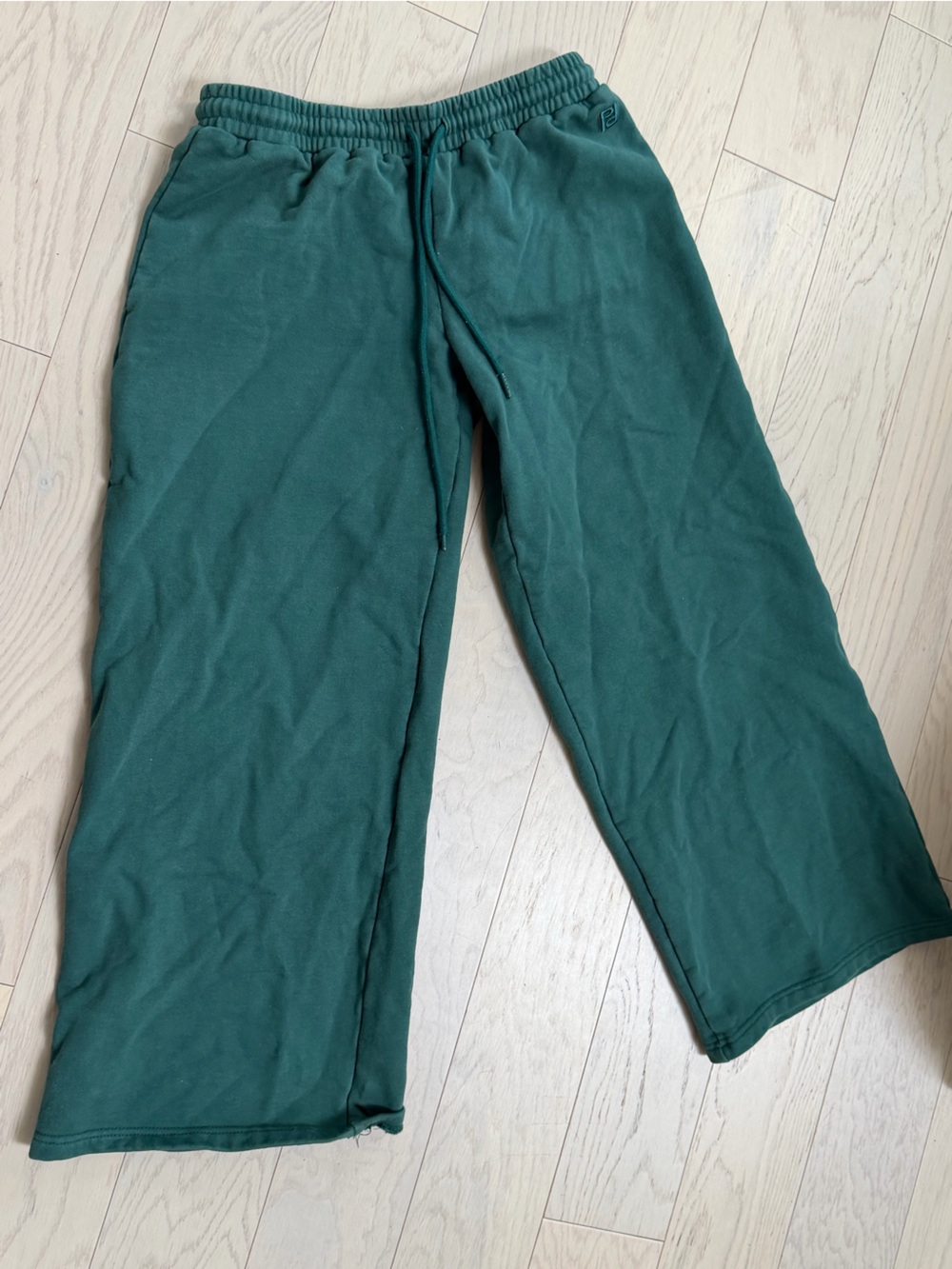Princess Polly  Green Drawstring Wide Leg Sweatpants